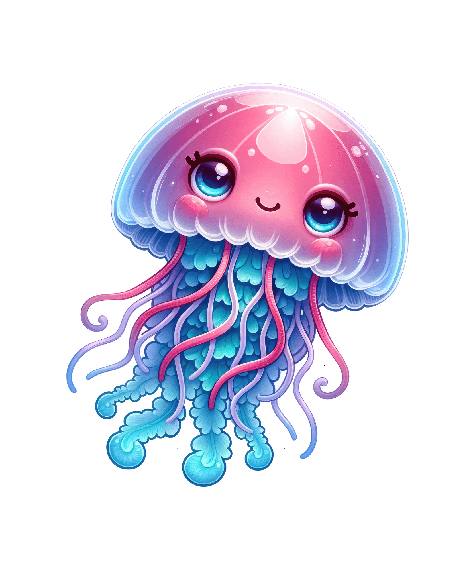 Pink Jellyfish Cutie Sticker