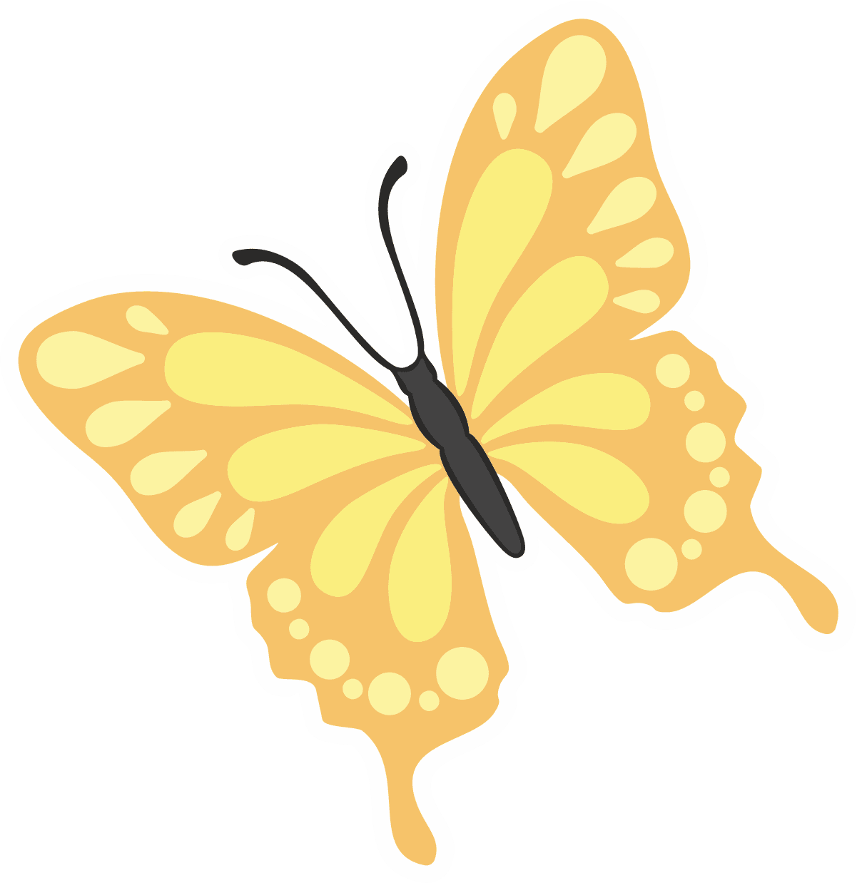 Golden Monarch Butterfly Sticker