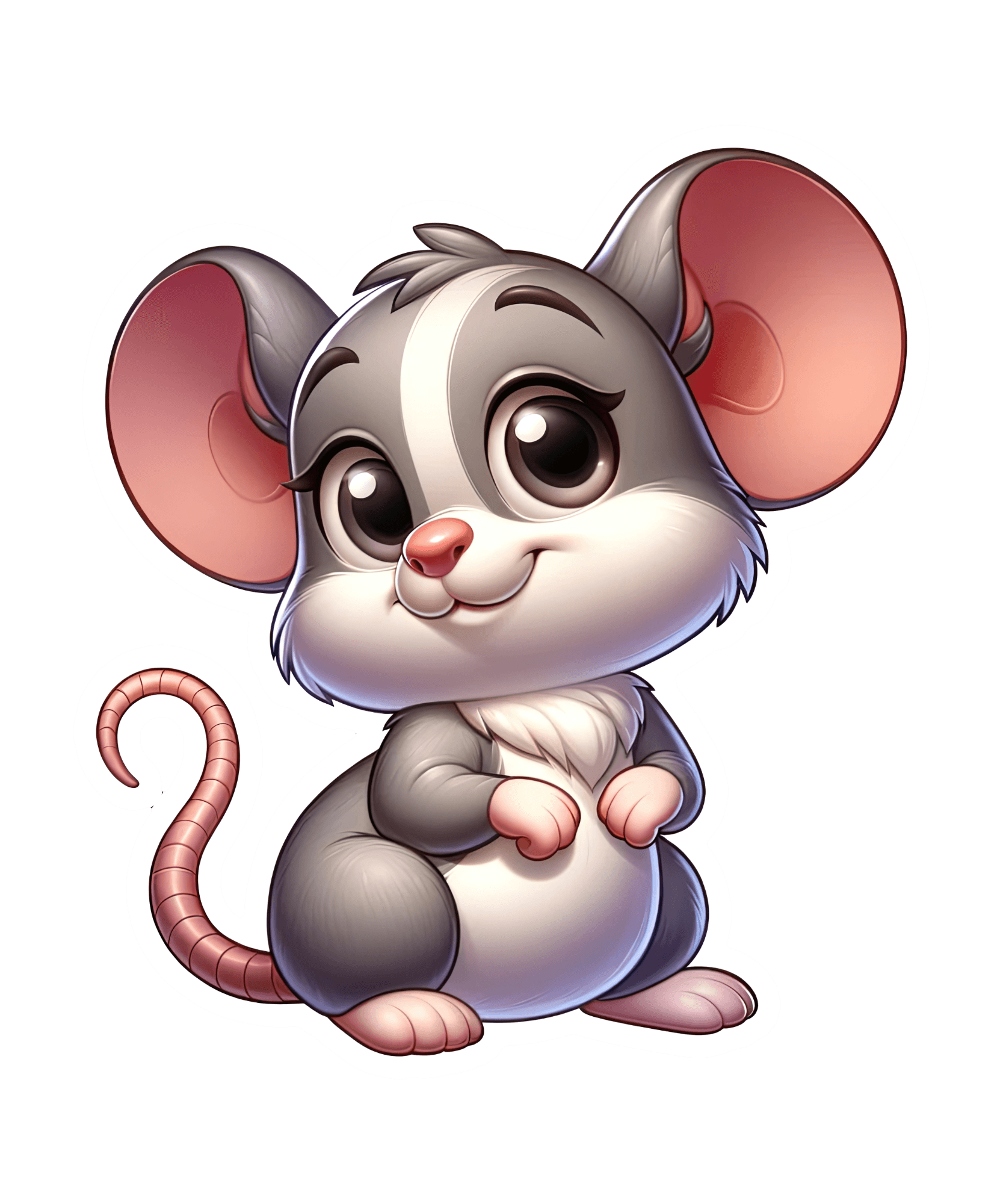 Big-Eared Baby Mouse Sticker