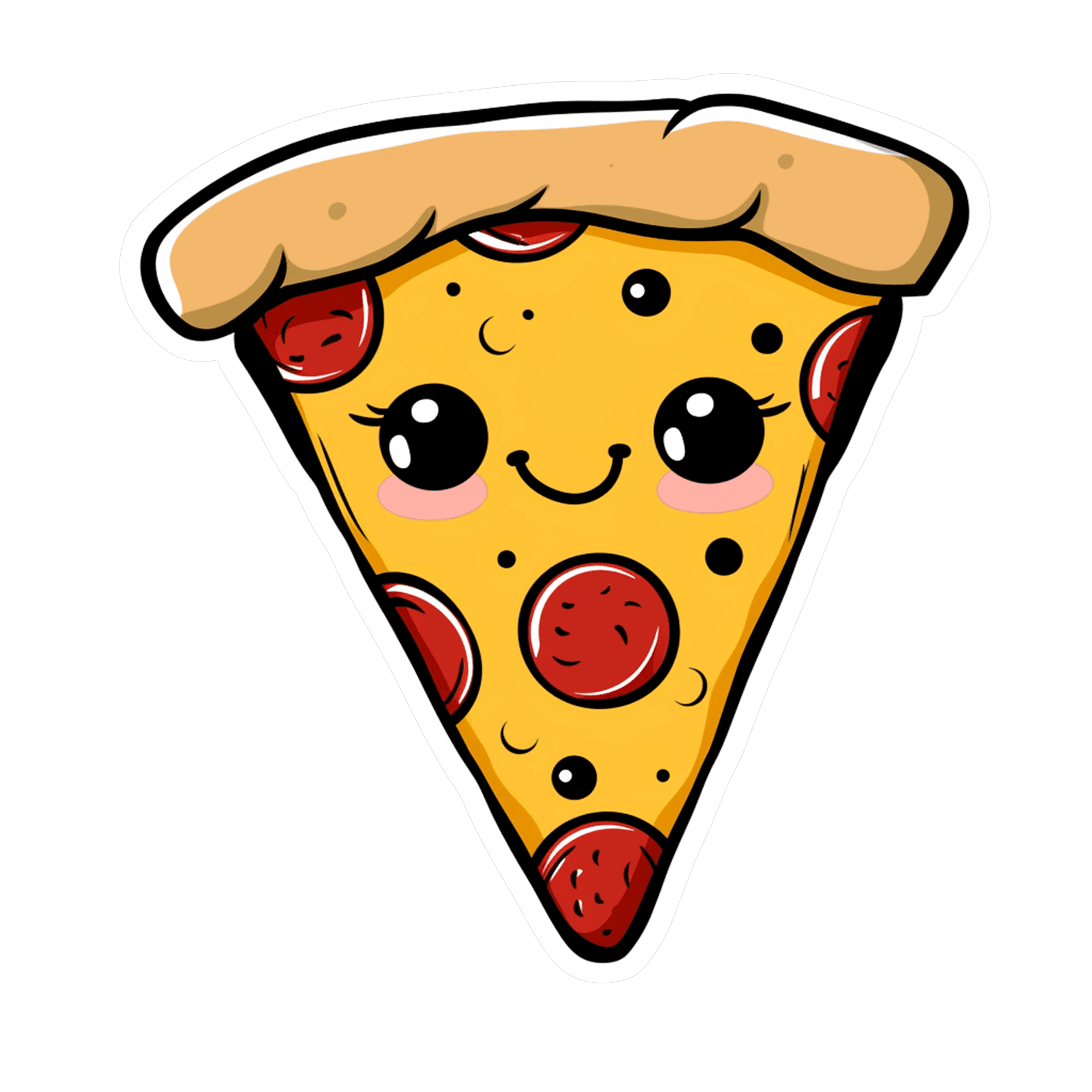 Kawaii Pepperoni Pizza Slice Sticker
