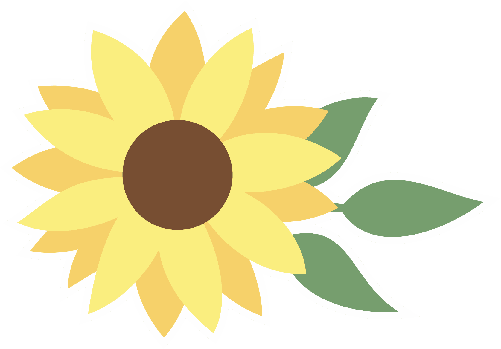 Sunny Sunflower Die-Cut Vinyl Sticker