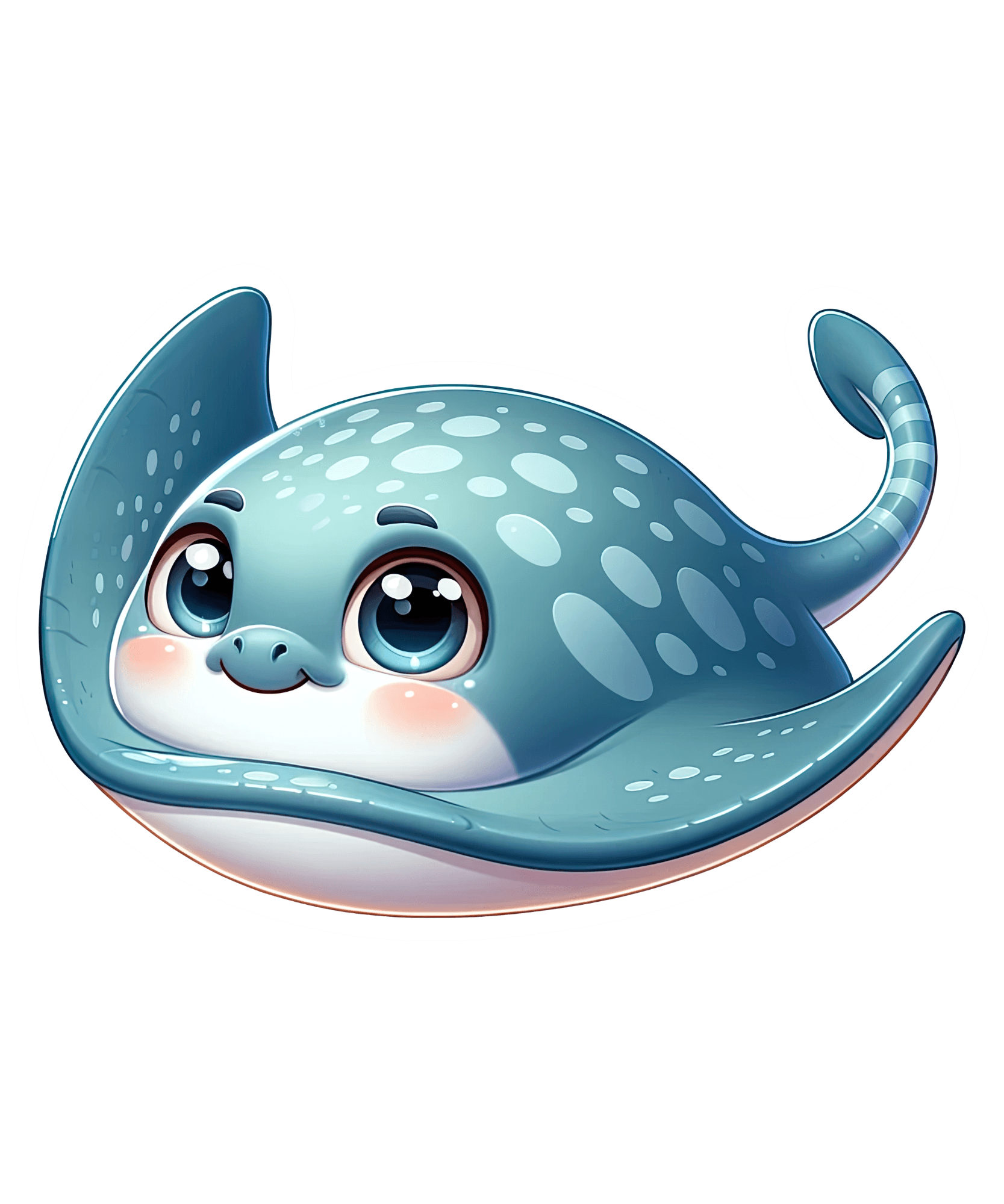 Blushing Baby Stingray Sticker