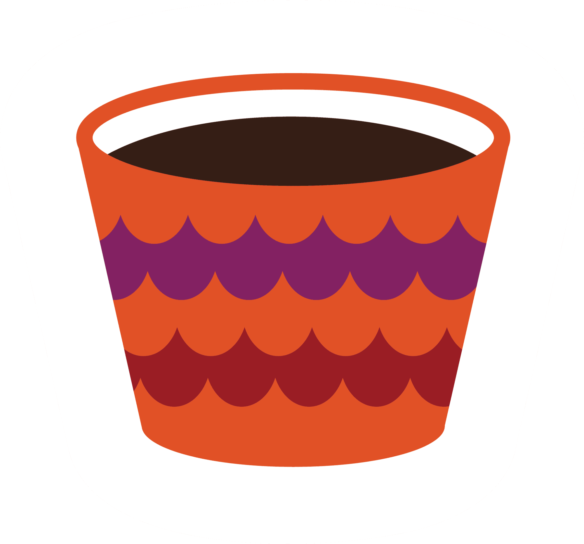 Scalloped Coffee Cup Sticker