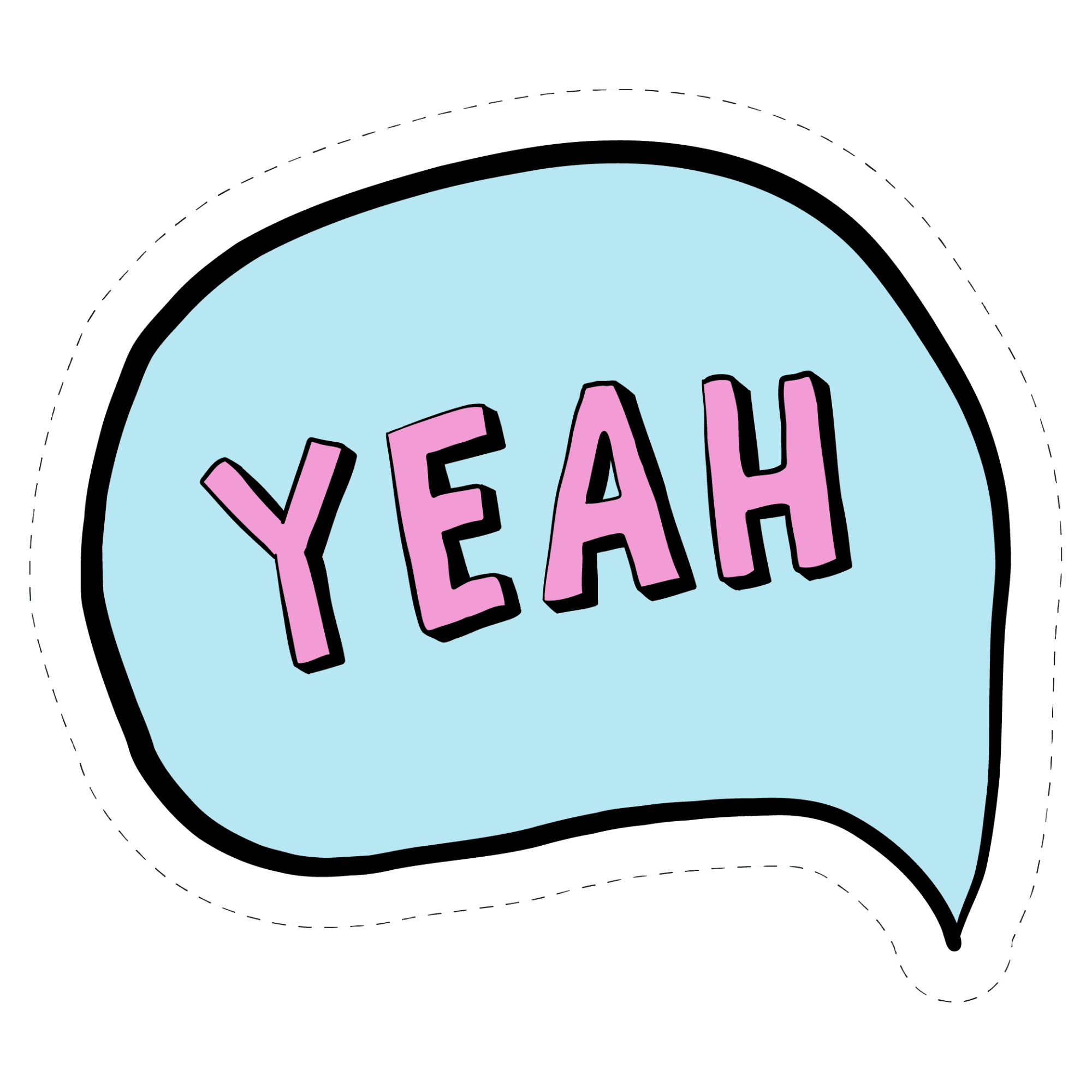 YEAH Speech Bubble Sticker