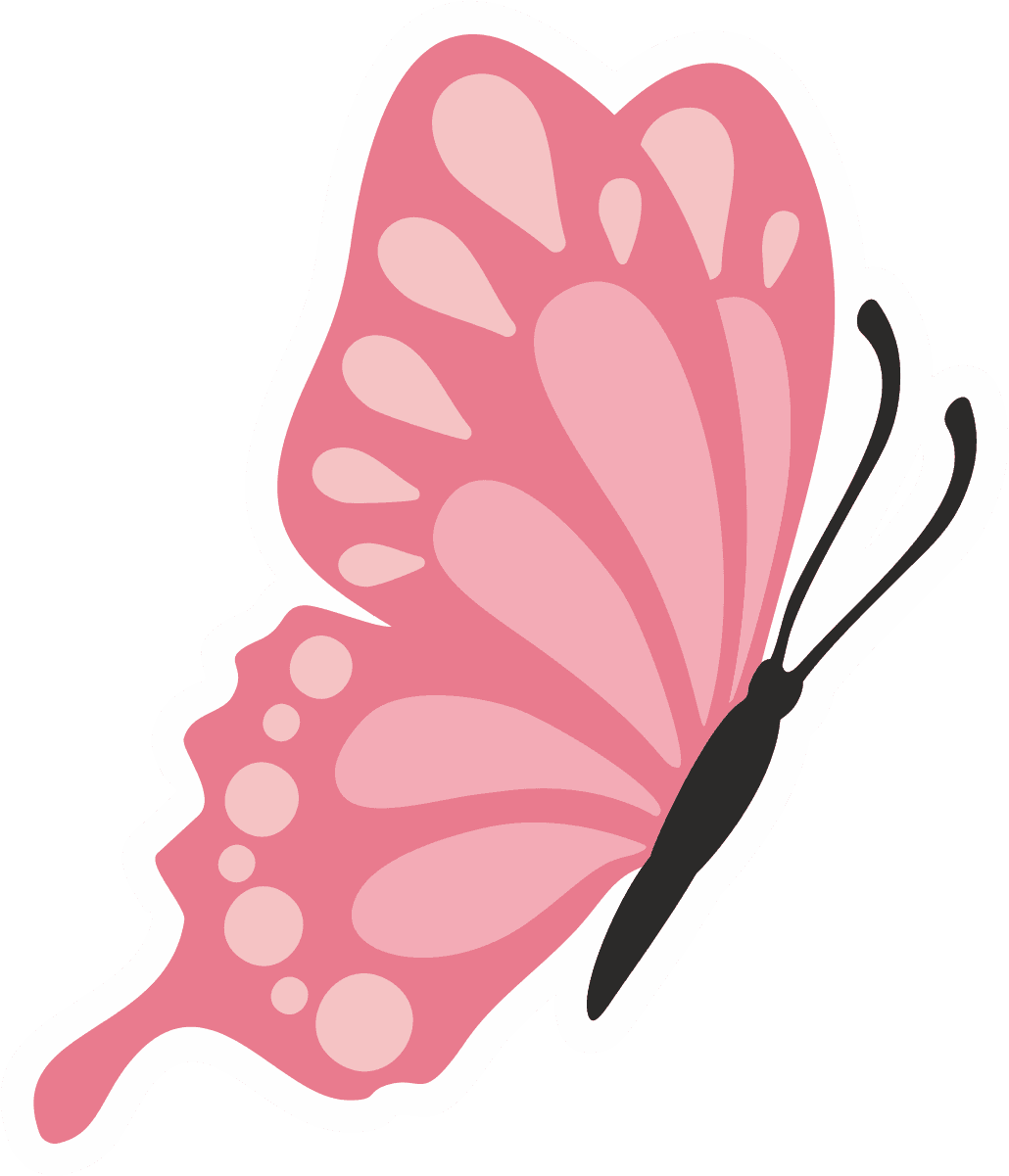 Pink Butterfly Sticker