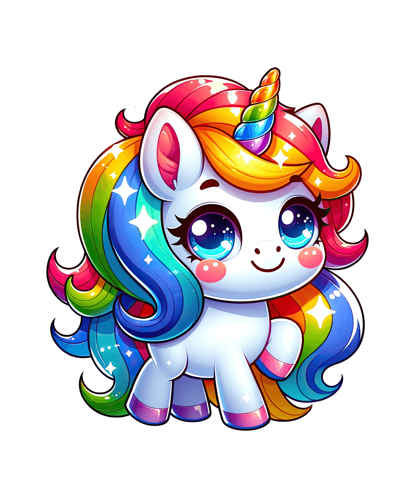 Rainbow Baby Unicorn Sticker
