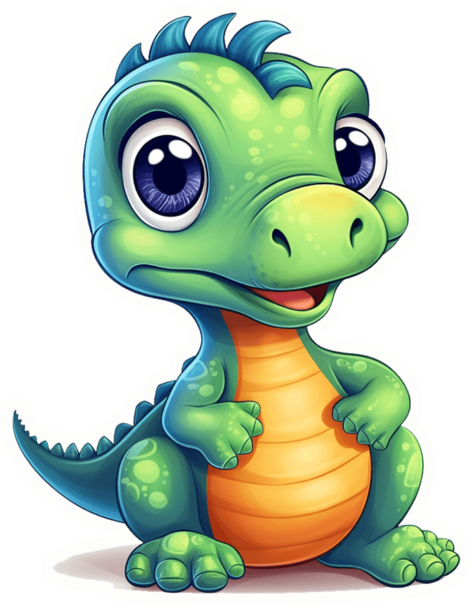 Big-Eyed Baby Dino Sticker