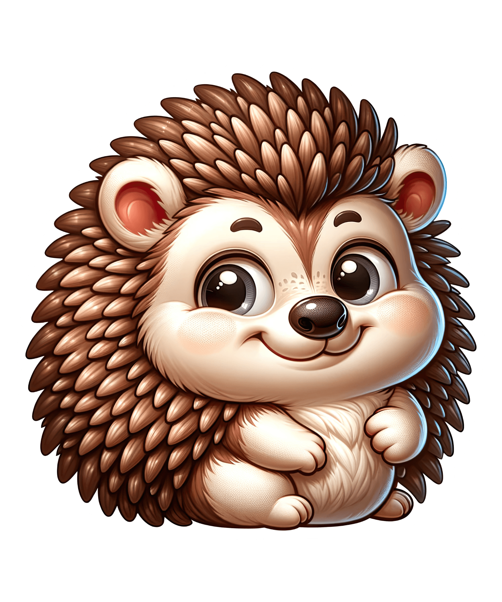 Chubby Cheeks Hedgehog Sticker