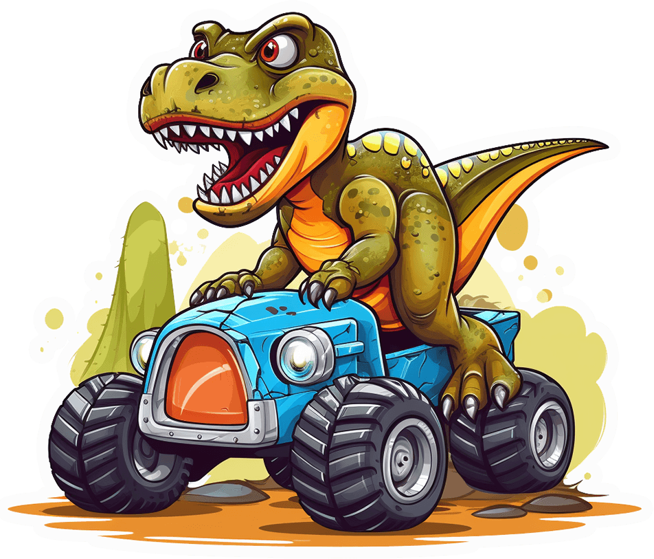 T-Rex Monster Truck Sticker
