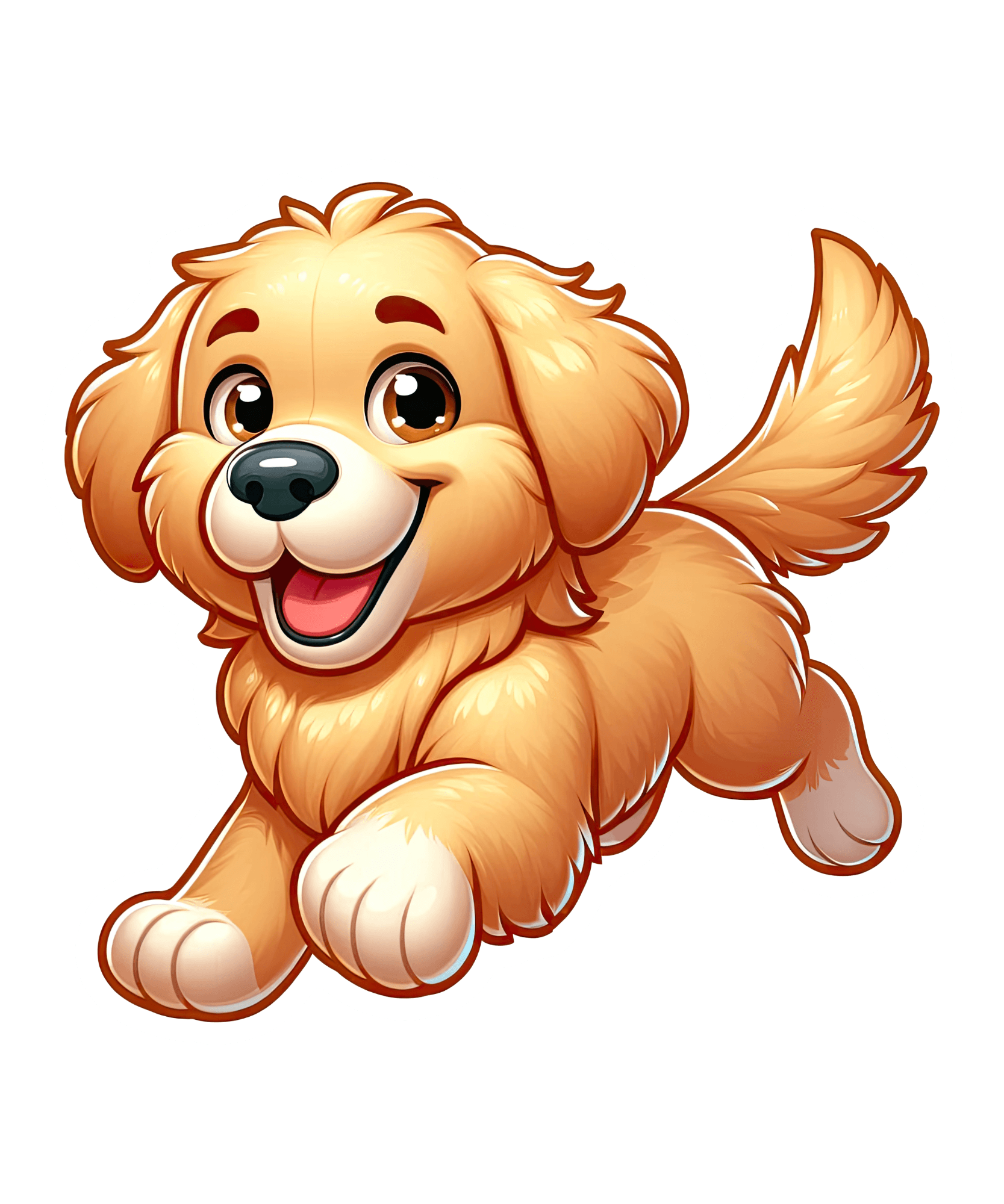 Happy Golden Retriever Puppy Sticker
