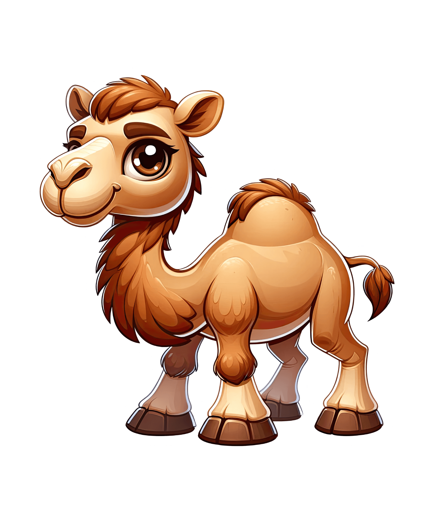 Big-Eyed Baby Camel Sticker