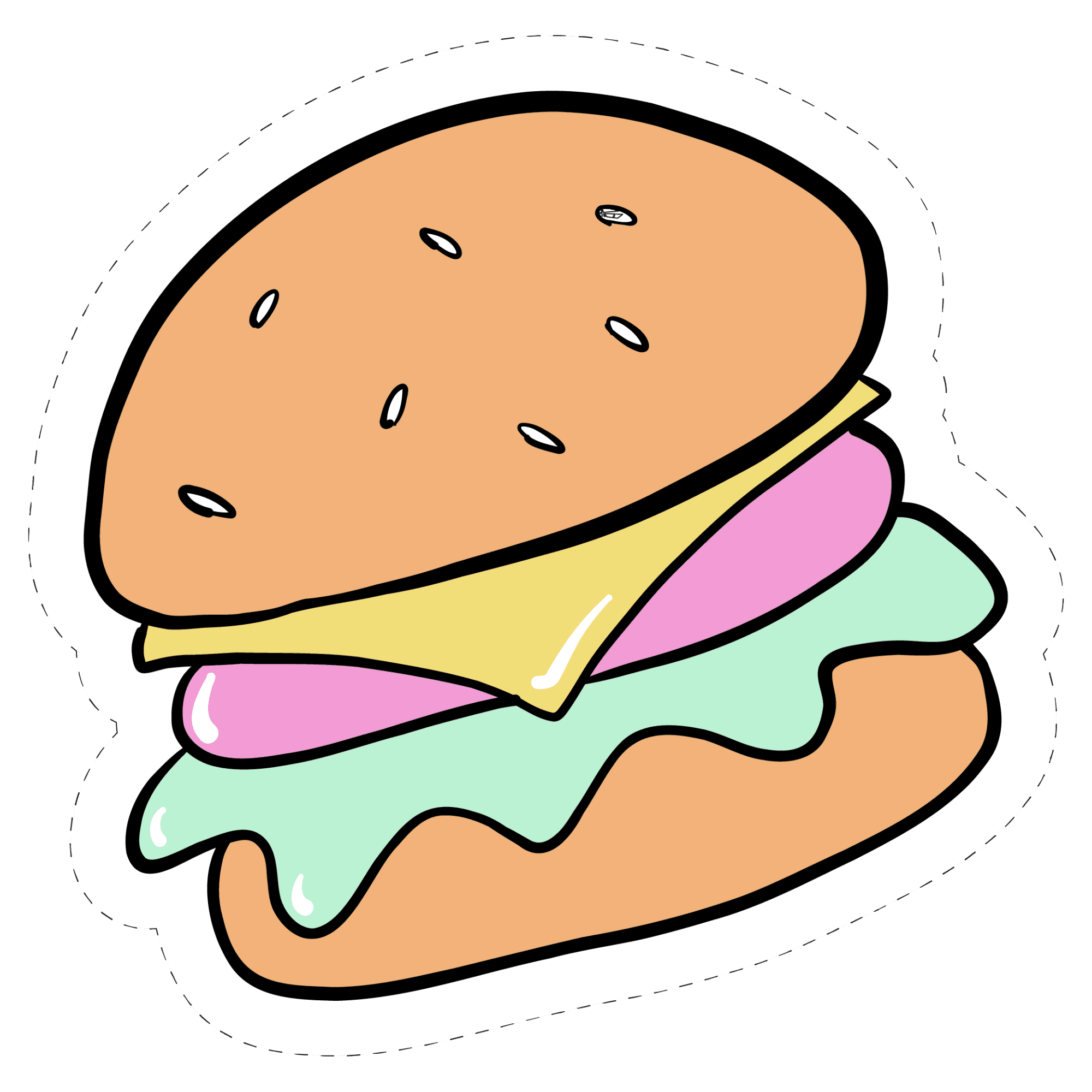Loaded Cheeseburger Sticker