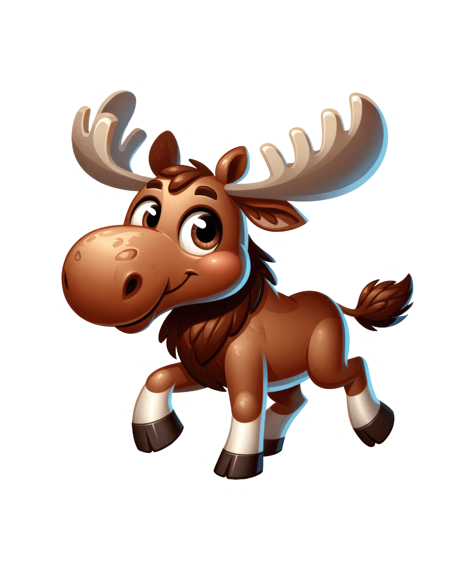 Big-Antler Baby Moose Sticker