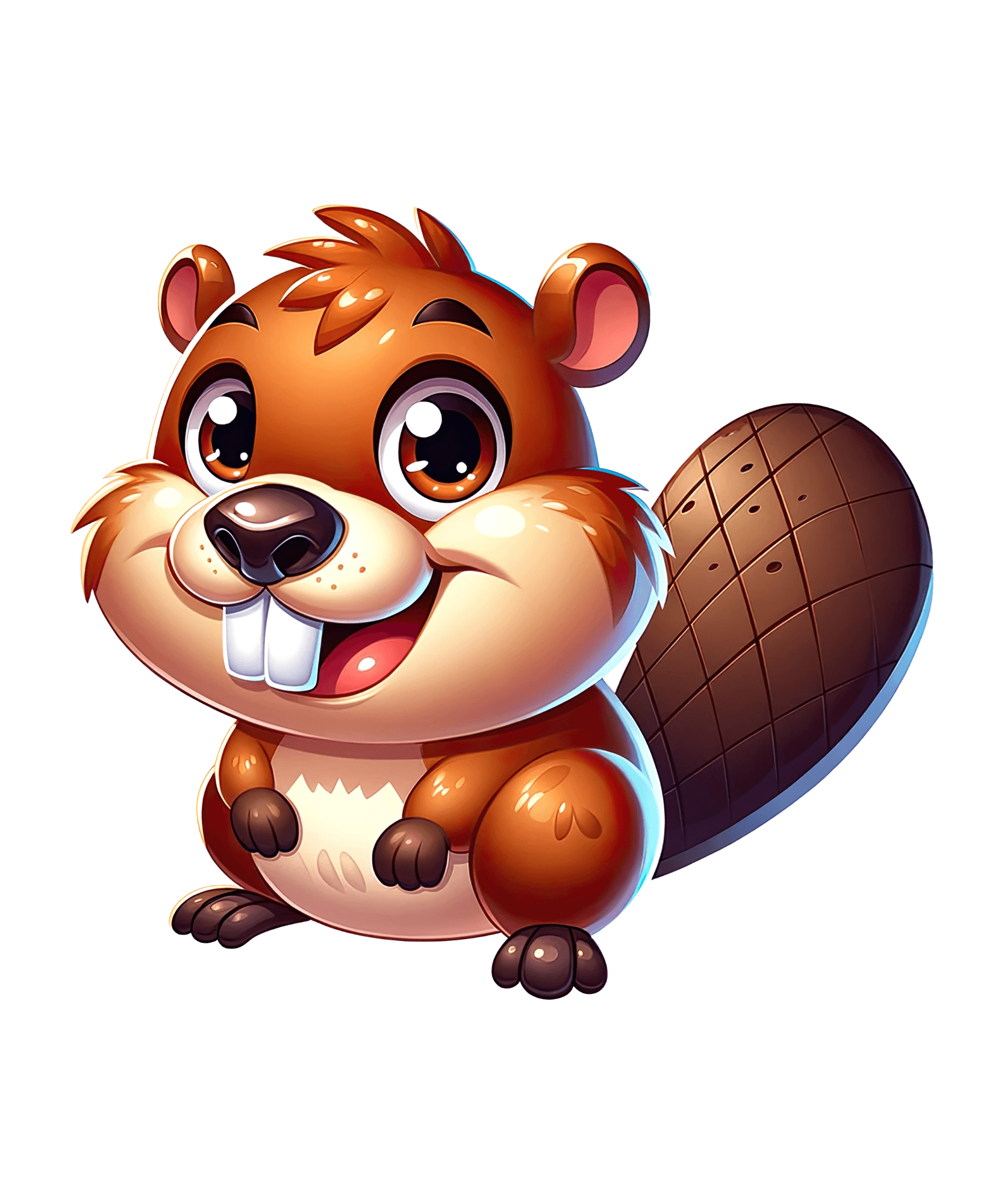 Buck-Toothed Baby Beaver Sticker