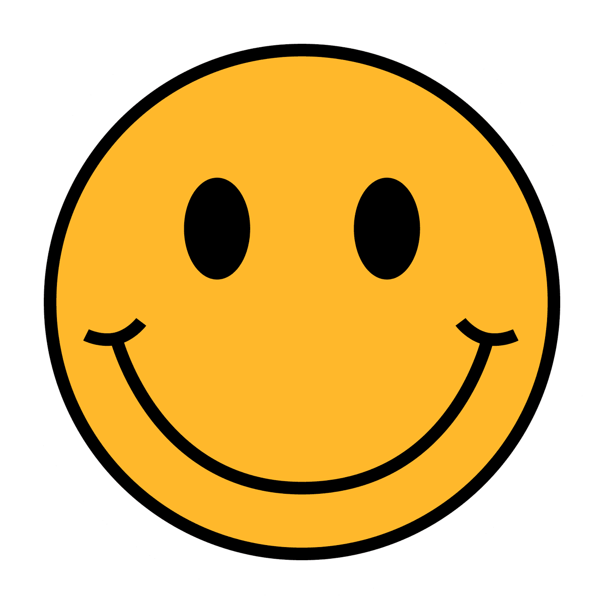 Classic Yellow Smiley Face Sticker