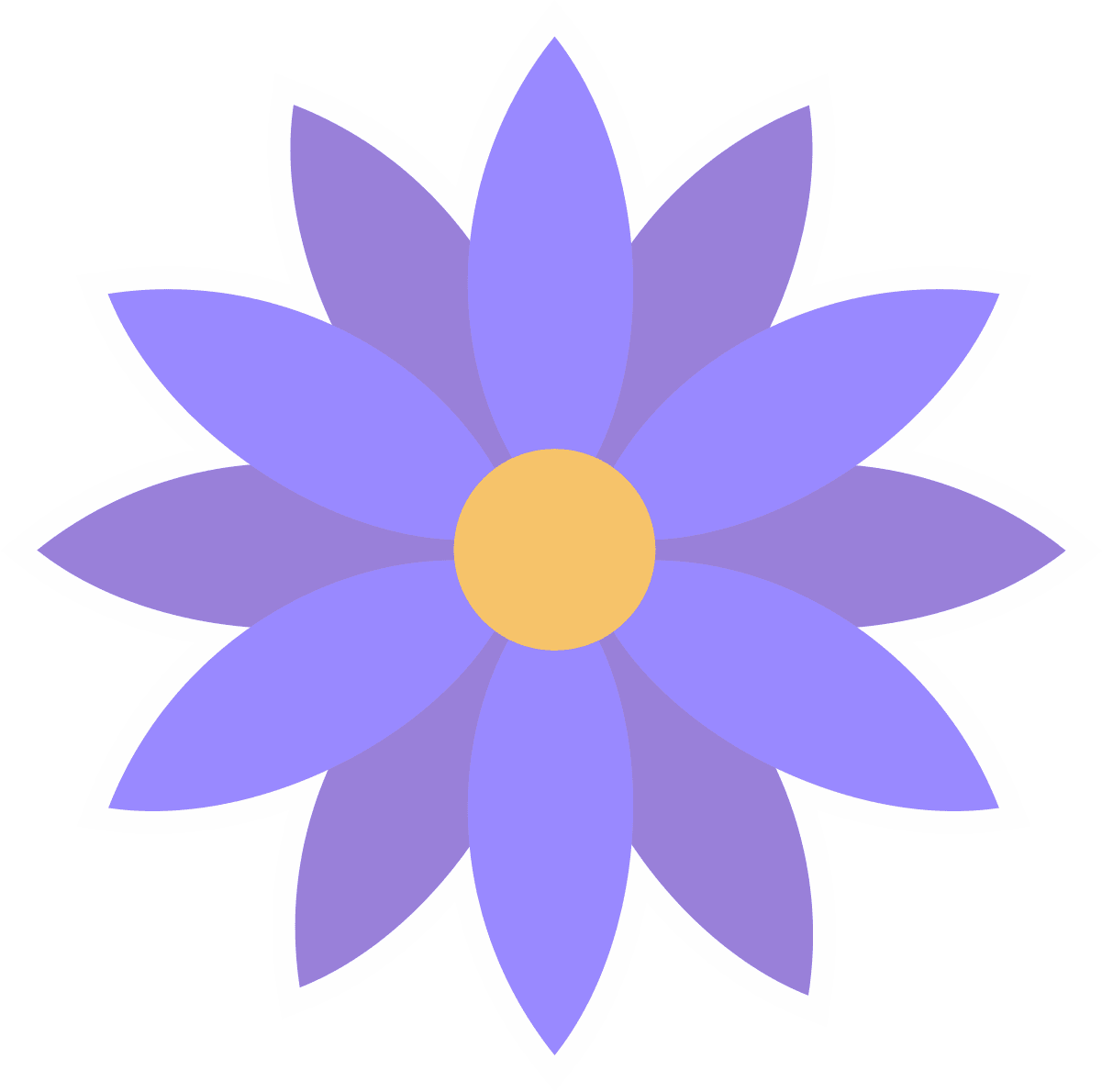 Purple Daisy Flower Vinyl Sticker