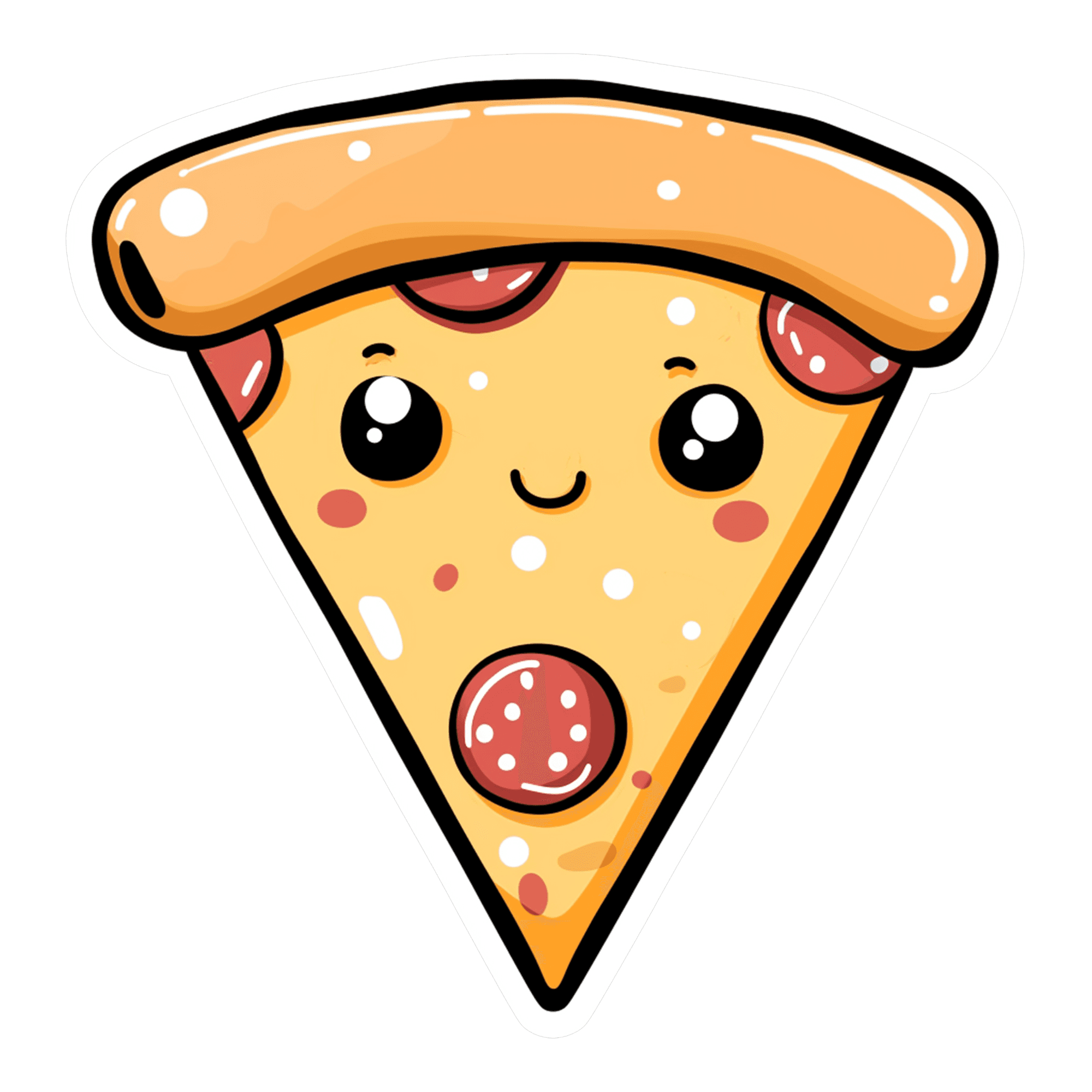 Kawaii Pepperoni Pizza Slice Sticker