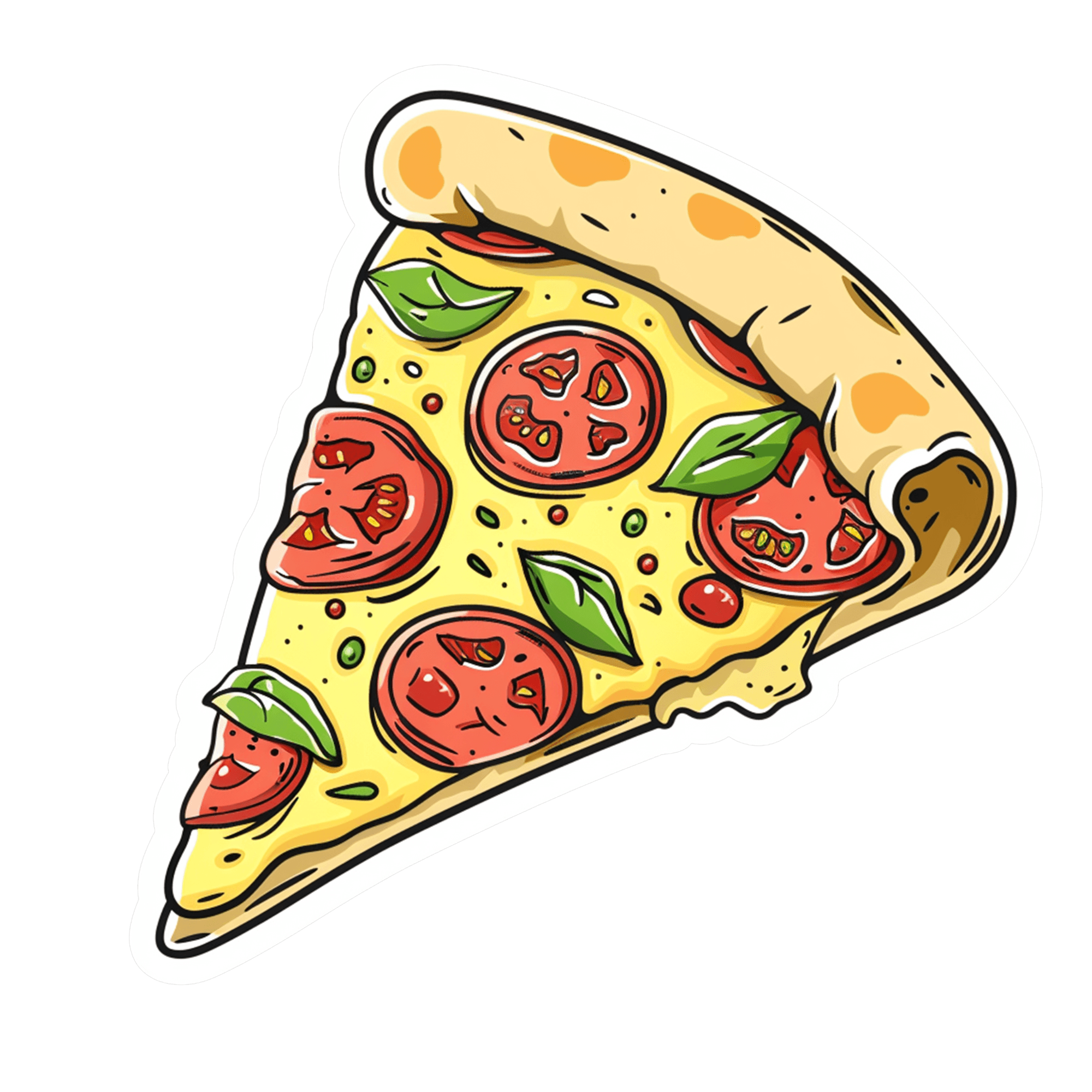 Loaded Pepperoni Pizza Slice Sticker