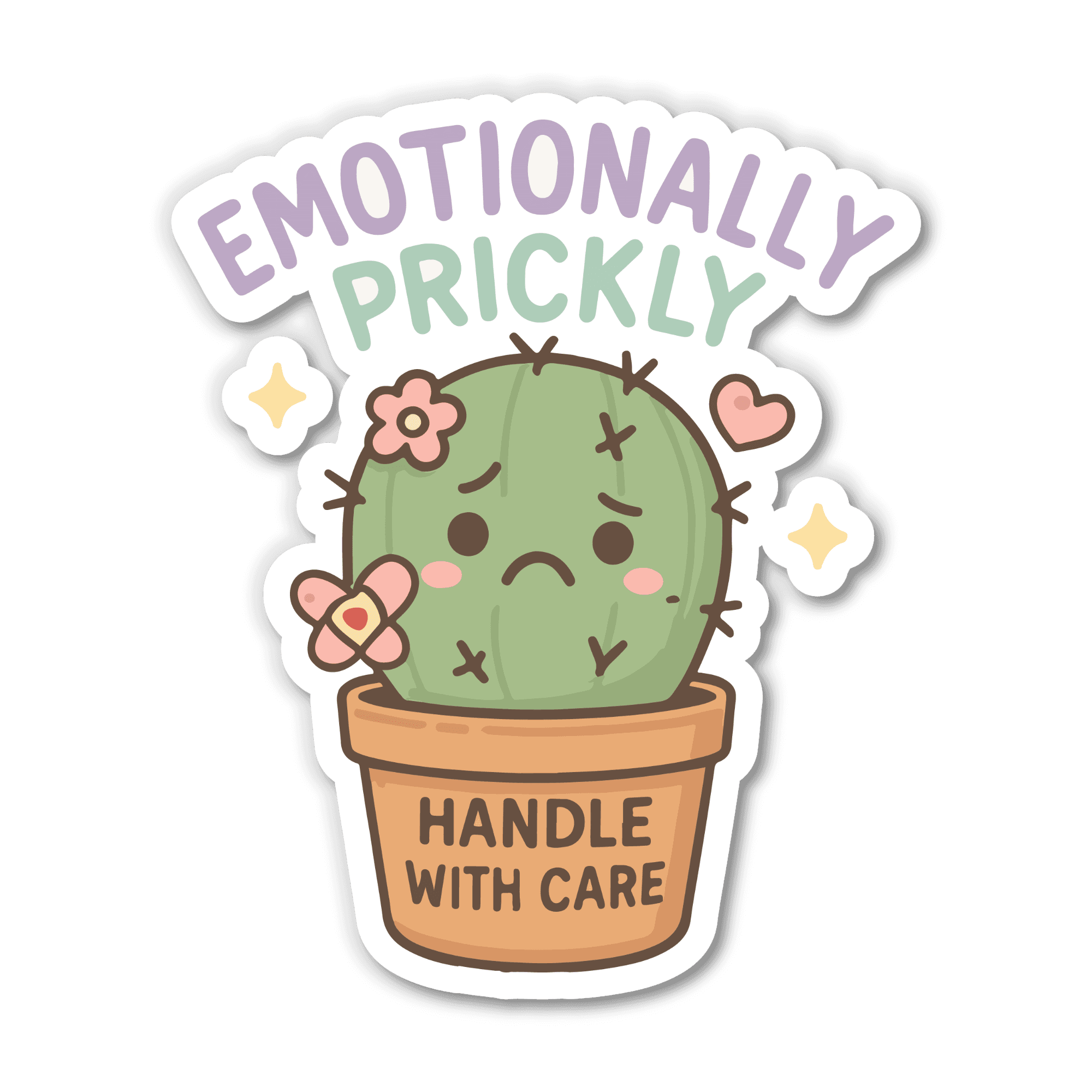 Emotionally Prickly Cactus Sticker