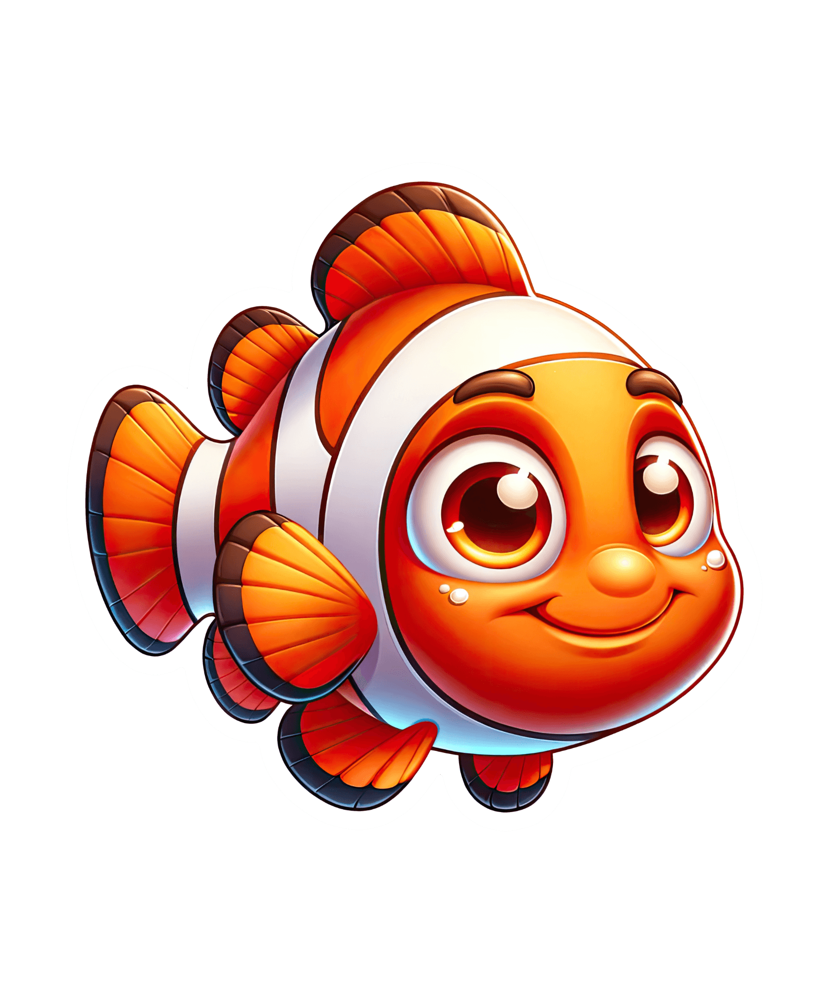 Big-Eyed Clownfish Sticker
