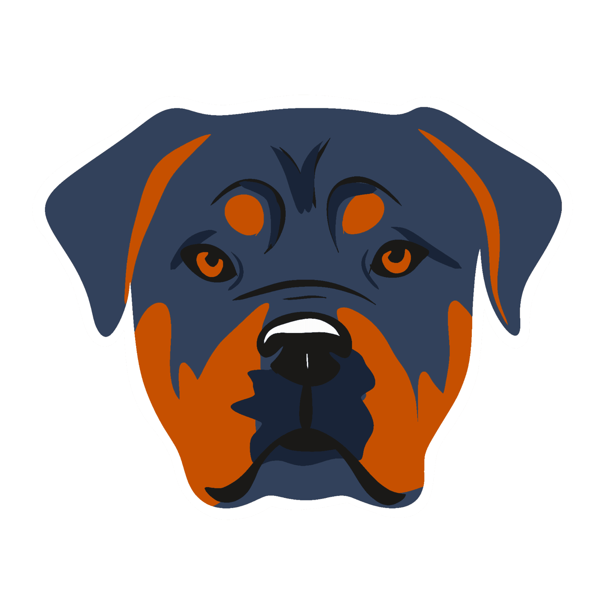 Rottweiler Face Sticker